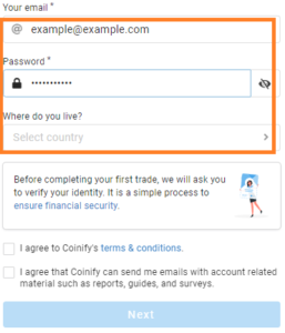 Noble Pro Trades Partners With Coinify To Make Buying Bitcoin Even Easier - Coinify EmailCountry 257x300